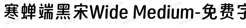 寒蝉端黑宋Wide Medium字体转换
